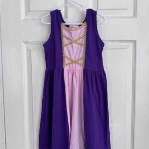 Kids Rapunzel-inspired Purple and Light Pink Sleeveless Dress